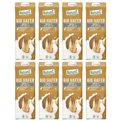 Natumi Nap�j owsiany omega-3 bez dodatku cukr�w Zestaw 8 x 1 l Bio