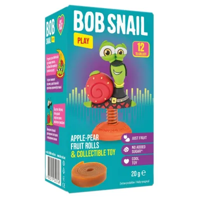 Bob Snail Przek�ska owocowa eat & play jab�ko-gruszka + zabawka 20 g