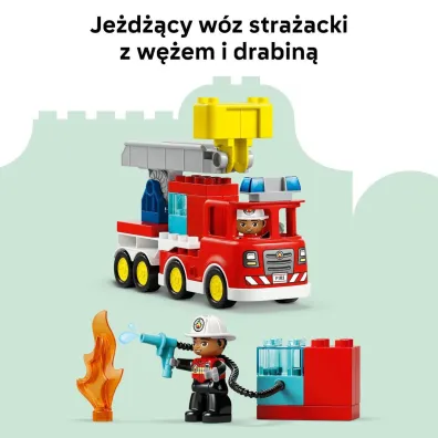 LEGO DUPLO W�z stra�acki z w�em i stra�akiem 10473