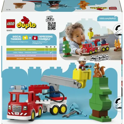 LEGO DUPLO W�z stra�acki z w�em i stra�akiem 10473
