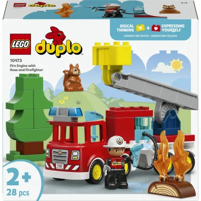 LEGO DUPLO W�z stra�acki z w�em i stra�akiem 10473