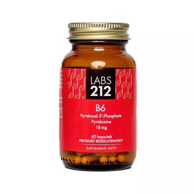 Labs212 Witamina B6 pirydoksalo-5-fosforan z pirydoksyn Suplement diety 60 kaps.