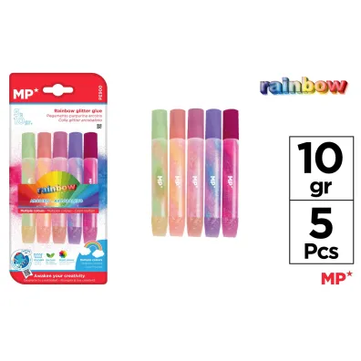 Mp Main Paper Klej brokatowy t�czowy w p�ynie�MP 5 kolor�w blister