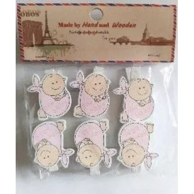 Galeria Hobby Klamerki ozdobne niemowl�ce 6 szt.