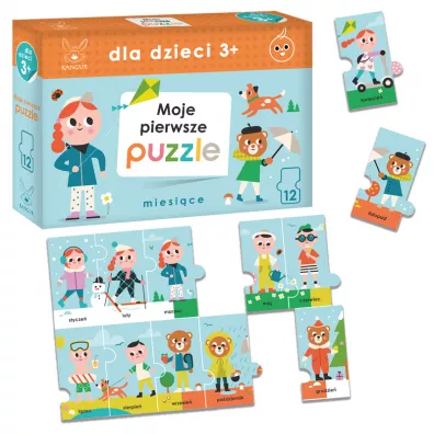 Dla Dzieci 3+ Moje pierwsze Puzzle. Miesice Kangur