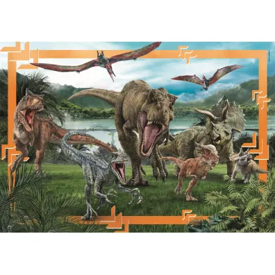 Puzzle 104 el. Maxi SuperColor. Jurrasic World Clementoni
