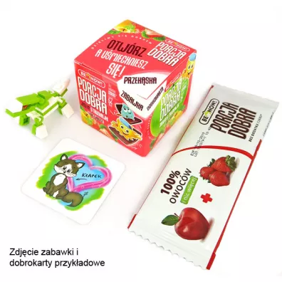 Porcja Dobra Kostka z NIESPODZIANK� jab�kowo-truskawkowa 32 g
