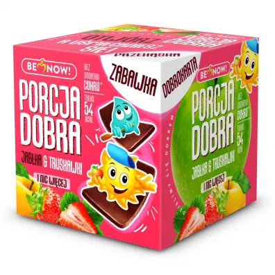 Porcja Dobra Kostka z NIESPODZIANK� jab�kowo-truskawkowa 32 g