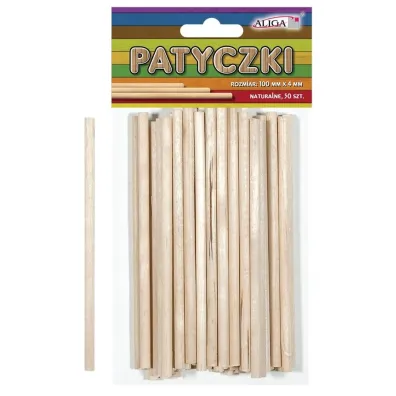 Aliga Patyczki bezbarwne 100x4mm 50 szt