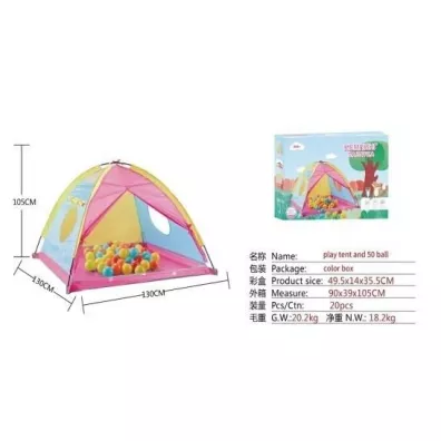 Namiot dziecicy 130x130cm + 50 piek Ciuciubabka