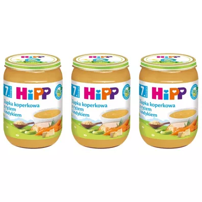 Hipp Zupka koperkowa z ryem i indykiem po 7. miesicu zestaw 3 x 190 g Bio