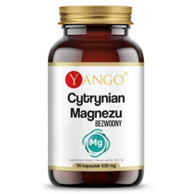 Yango Cytrynian Magnezu bezwodny 630 mg Suplement diety 90 kaps.