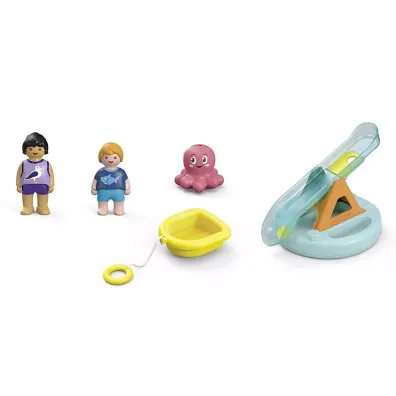 Playmobil Junior Aqua P�ywaj�ca wyspa ze zje�d�alni� 71687
