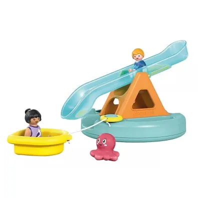 Playmobil Junior Aqua P�ywaj�ca wyspa ze zje�d�alni� 71687