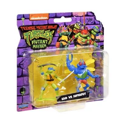 Wojownicze ��wie Ninja Dwie figurki Leonardo i Superfly