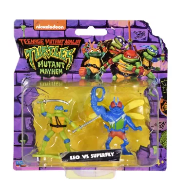 Wojownicze ��wie Ninja Dwie figurki Leonardo i Superfly