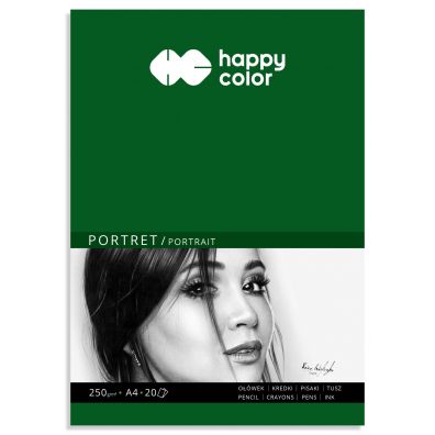 Happy Color Blok PORTRET, ART, A4, 250g, 20 arkuszy 20 kartek