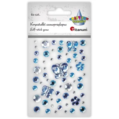 Titanum Kryszta�ki samoprzylepne mix tonacja b��kitna 60sz