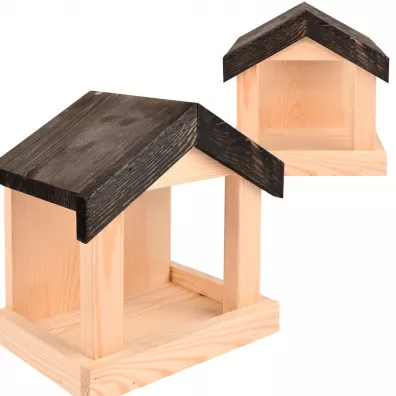 Esschert Design Karmnik dla ptakw drewniany cienny h23 cm