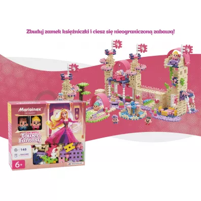 Mini Waffle Princess Klocki konstrukcyjne Mini Waffle 148 element�w Ksi�niczka Wie�a Fantazji MARIOINEX 905791
