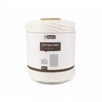 D.rect Sznurek bawe�niany bia�y 1.8mm x 100m