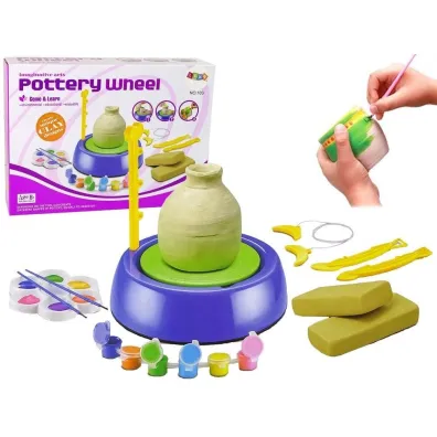 Zastaw plastyczny DIY ko�o garncarskie LeanToys