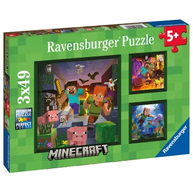 Puzzle 3x49 el. Minecraft 056217 p8 Ravensburger