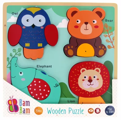 Puzzle Ukadanka drewniana Safari BAM BAM 541644