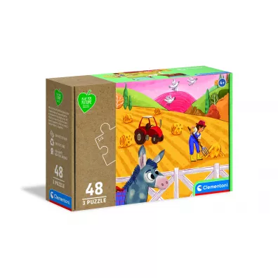 Puzzle 3 x 48 el. Play for future. Zwierzta Clementoni