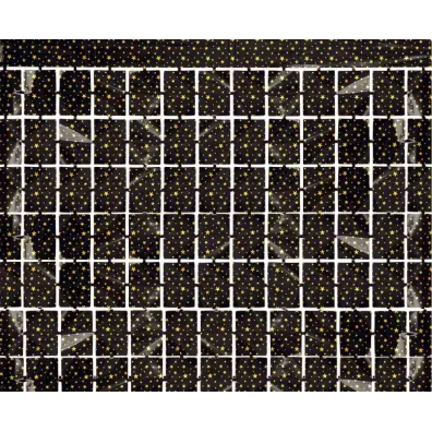 Godan Kurtyna B&C gwiazdki czarna 100 x 200 cm