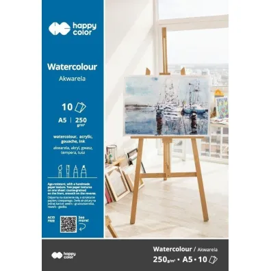 Blok akwarelowy ART A5 10 arkuszy 250g Happy Color