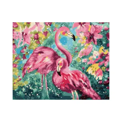 Twoje Hobby Malowanie po numerach - Flamingi w kolorach 40x50cm