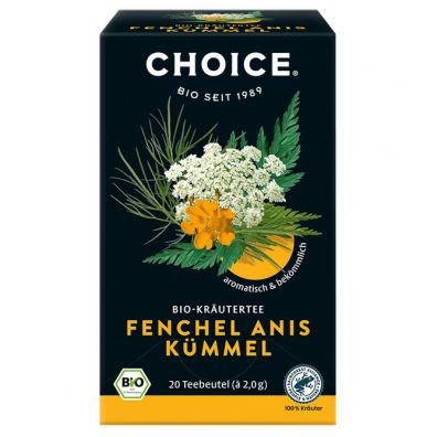 Yogi Tea Choice Herbata ziołowa - Fenkuł, anyż, kminek 20 x 2 g Bio