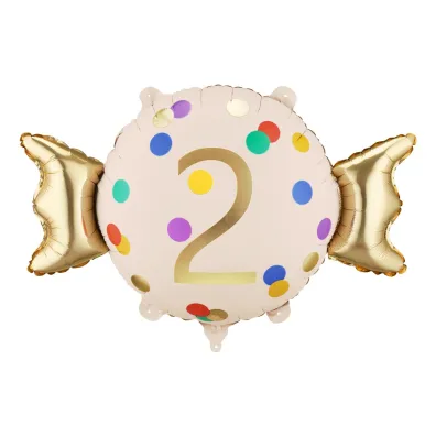 PartyDeco Balon foliowy Cukierek   2  , 61x37 cm, mix  1 op. / 1 szt.