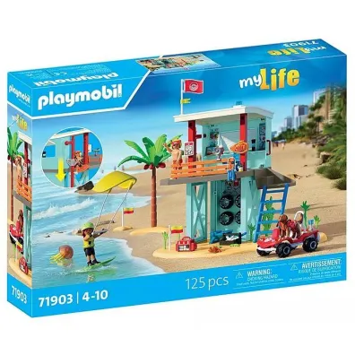 Playmobil My Life Wie�a ratownicza i pla�owy samoch�d buggy 71903
