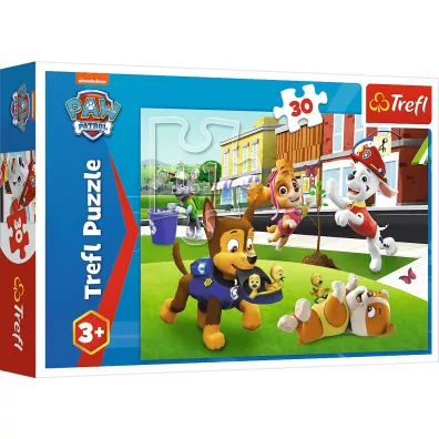 Puzzle 30 el. Pieski w akcji Trefl