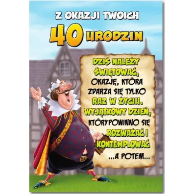 Trend Kartka okoliczno�ciowa Urodziny 40