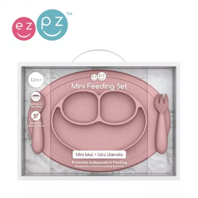 Ezpz Komplet naczy silikonowych Mini Feeding Set pastelowy r