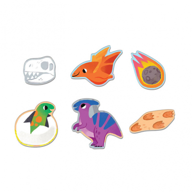 Puzzle podogowe Park dinozaurw z elementami specjalnymi 2+ Mudpuppy