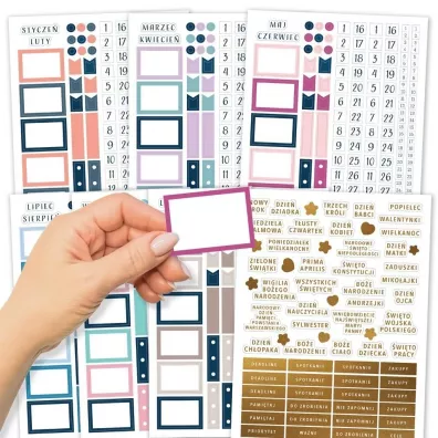 Zanotuj Mnie Naklejek do planerw i Bullet Journal 7 arkuszy