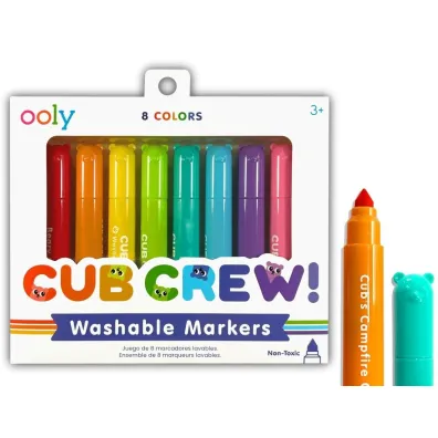 Ooly Zmywalne Flamastry Misie Cub Crew 8 kolor�w
