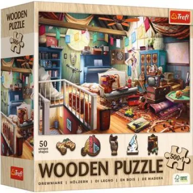 Puzzle drewniane 501 el. Skarby na strychu Trefl