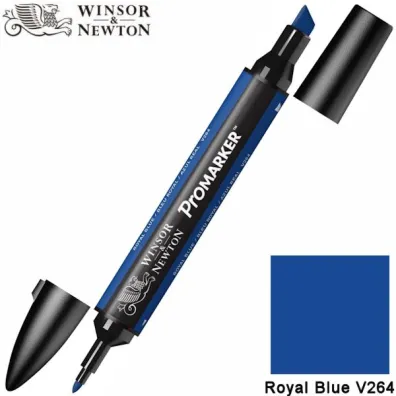 Marker dwustr. okr./�ci�ty ProMarker Royal Blue V264 B��kit kr�lewski, Winsor&Newton