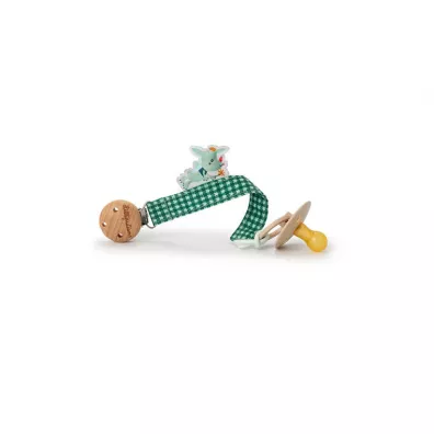 Lilliputiens Zawieszka do smoczka ECO z drewnianym klipsem Smok Joe 0 m+