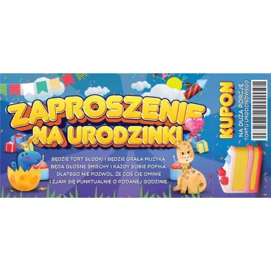 Yeku Zaproszenie Urodziny 10 szt.