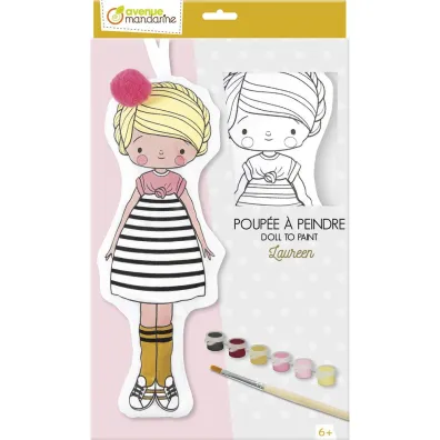 Lalka Lisa z materia�u do pomalowania Clairefontaine