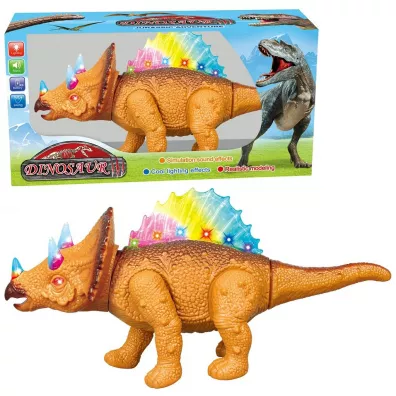 Dinozaur chodzcy na baterie z gosem Trifox