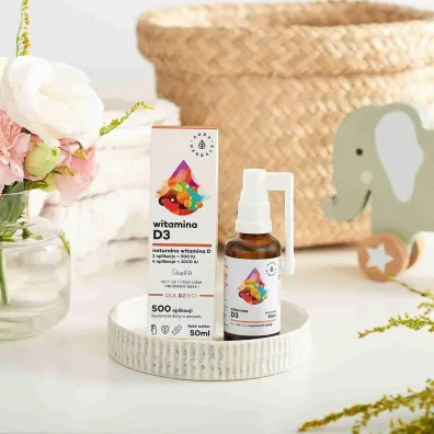 Aura Herbals Witamina D3 dla dzieci MCT suplement diety 50 ml