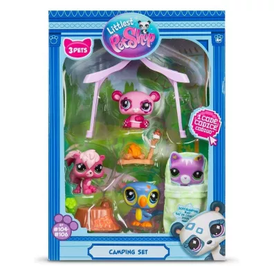 Littlest Pet Shop seria 2 Kemping zwierzak�w, 3 Figurki + akcesoria