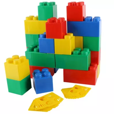 Polesie 68019 Klocki budowniczy XXL 24el + cznik do klockw